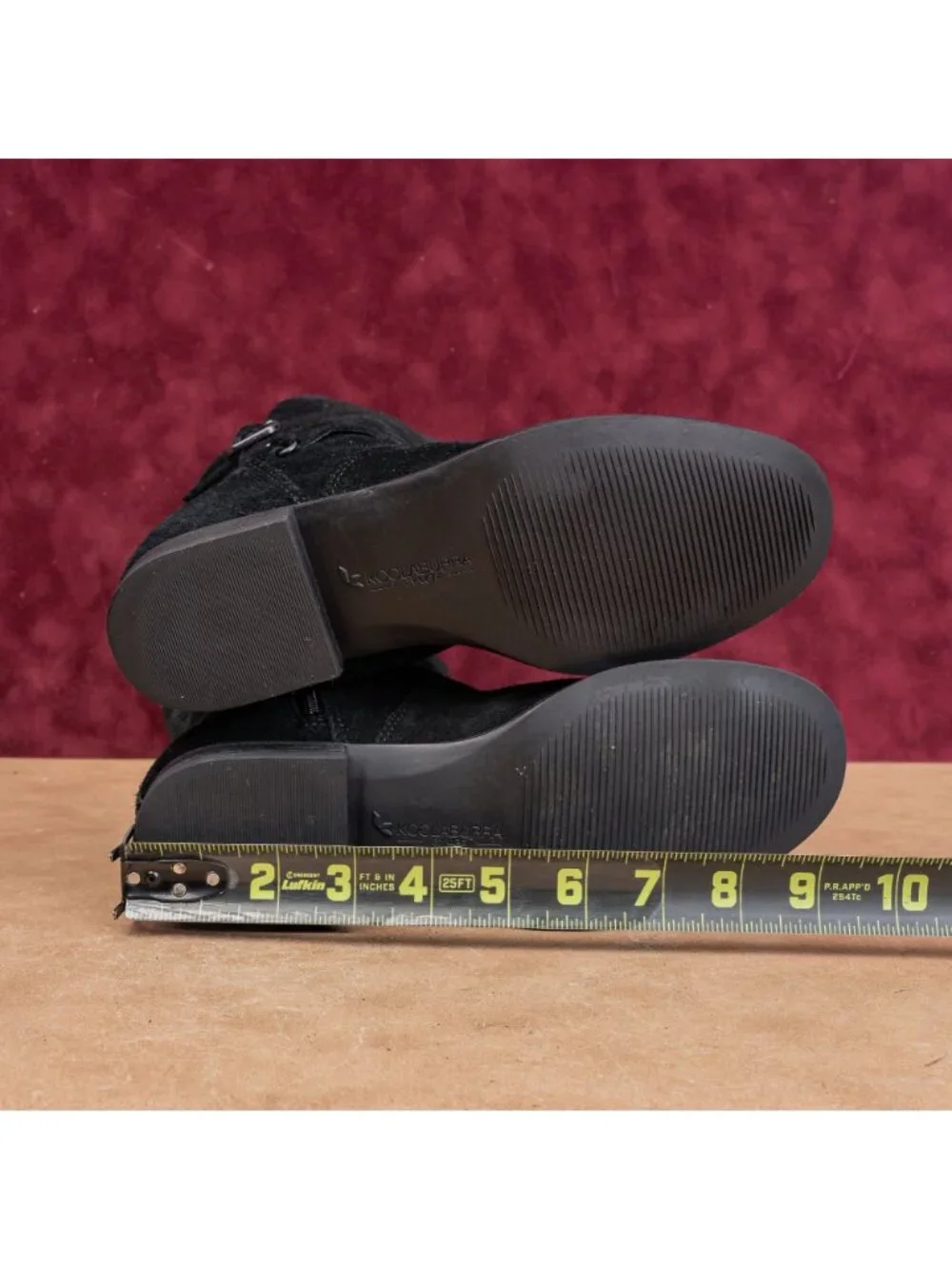 Koolaburra Women Black Suede Modern Fall Strap Comfortable Boots sz 6